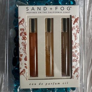 Sand + Fog Parfum Oil Roller Trio/ citrus blossom/ vanilla amber/ cedarwood fig